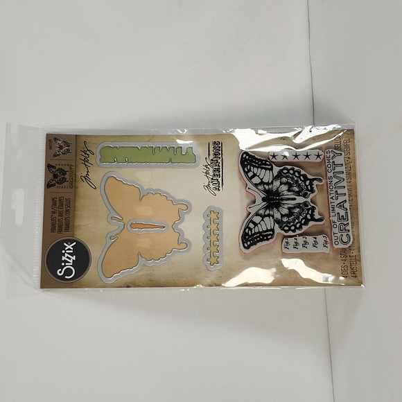 Sizzix Framelits with Stamps (barely used) - Tim Holtz Alterations collection - Picture 1 of 16